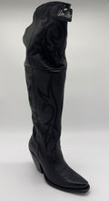 Dan Post Over-the-Knee Women's Leather Western Boots – Matte Black