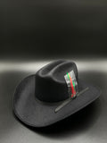 Texana de Hombre Estilo Sinaloa – Black Faux Wool Felt Western Hat