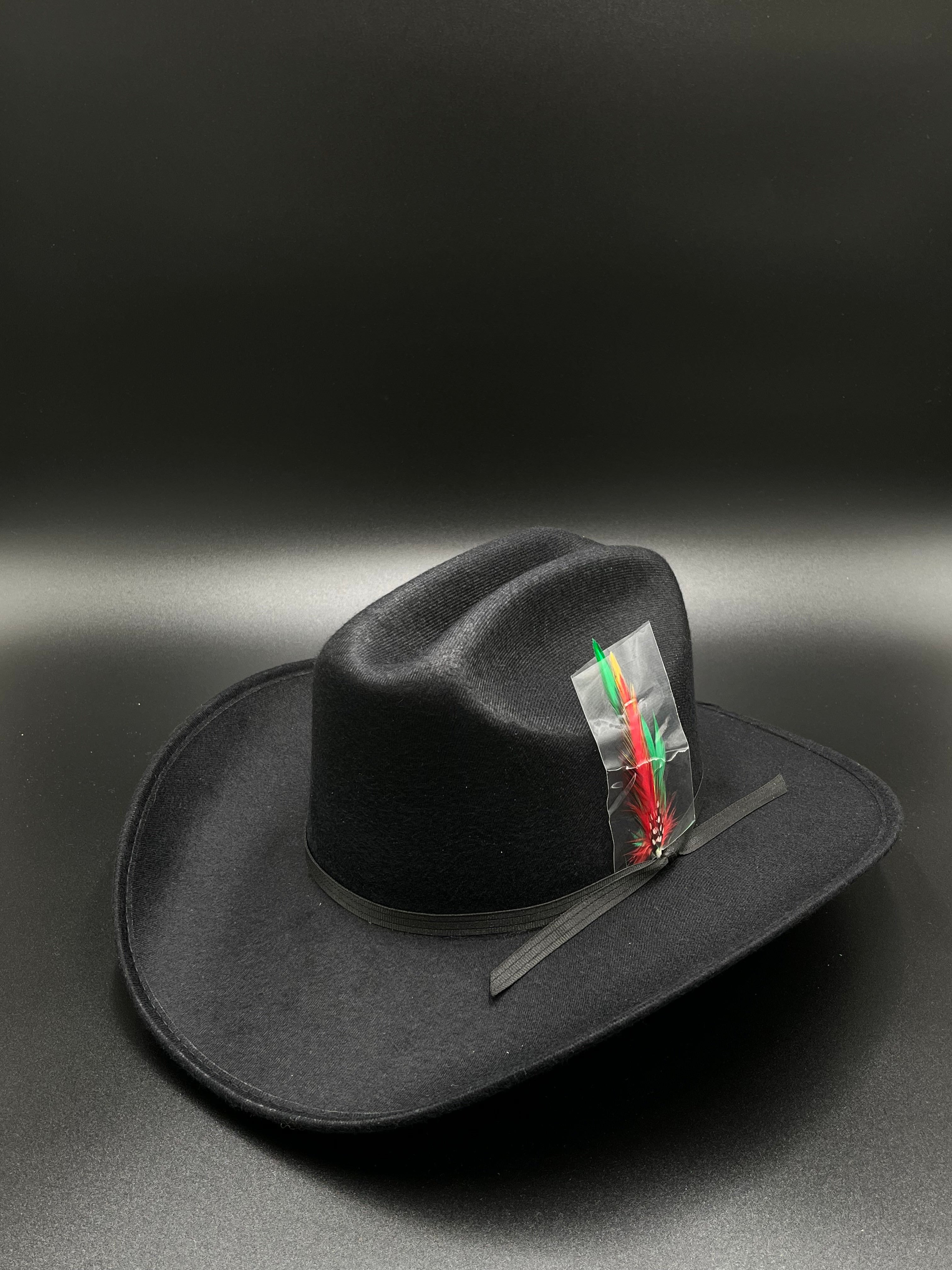 Texana de Hombre Estilo Sinaloa – Black Faux Wool Felt Western Hat
