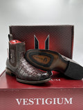 Vestigium Milan Caiman Leather Charro Boots