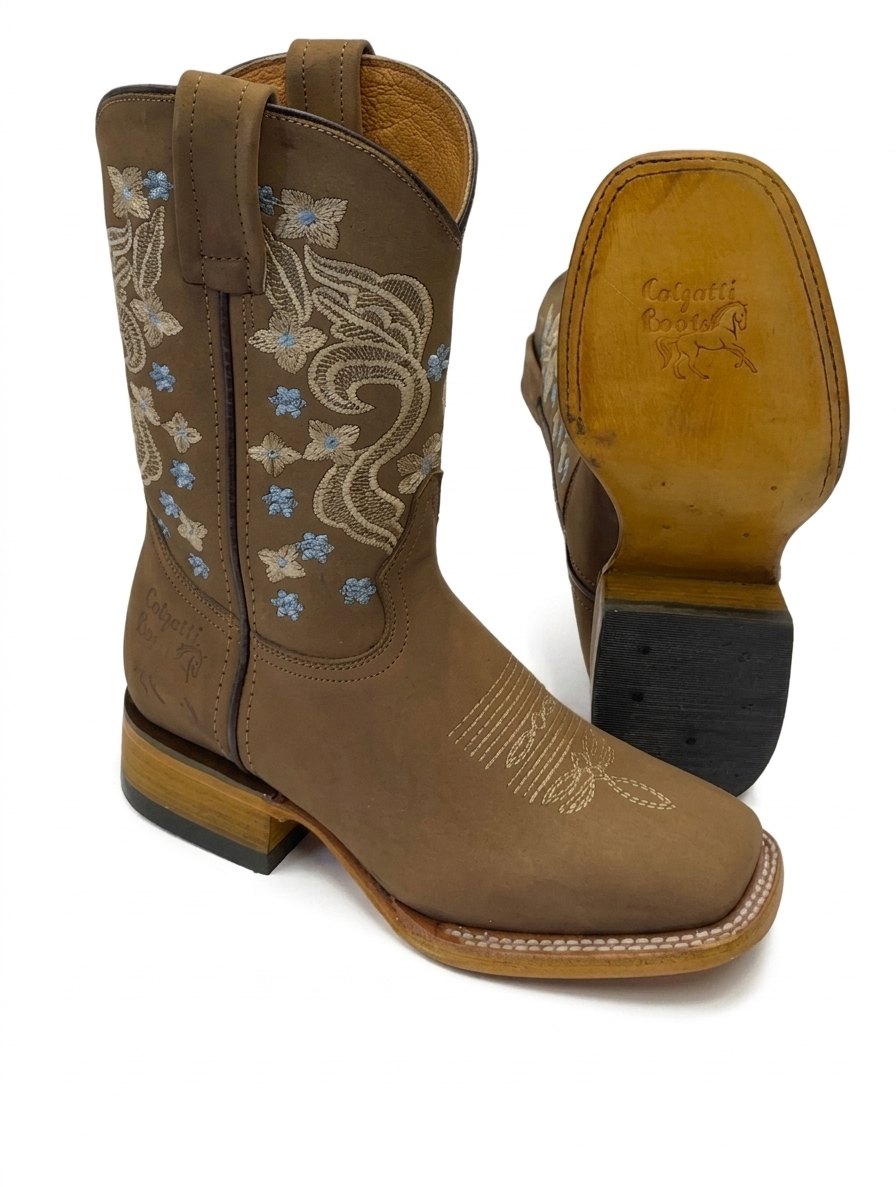 Calzatti Sara Azul Women's Nobuck Boots – Avellana