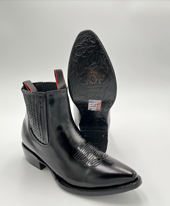 Premium Leather Western Ankle Boots – Traditional Botín Charro