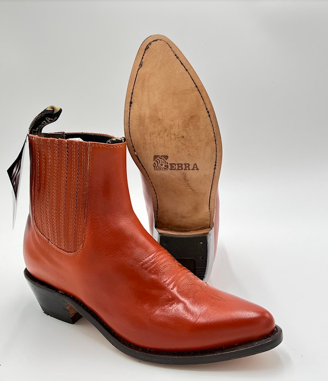 Premium Leather Western Ankle Boots – Traditional Botín Charro