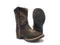 Calzatti Kids' Zippered Western Boot – Cafe/Floter