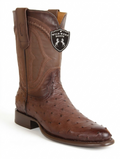 Brown cowboy boot with 'Wild West Boots' logo on a white background