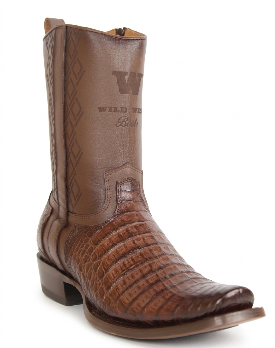 Botas Western para Hombre H74BH de Caimán Belly Exótico Dubai Cutter con Punta