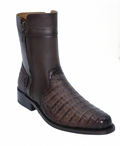 Wild West Men's H78B2 Exotic Caiman Belly Milan Double Zipper Western Botines