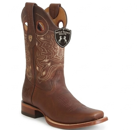 Wild West Men's Rage Leather H818 Square Toe Western Boots