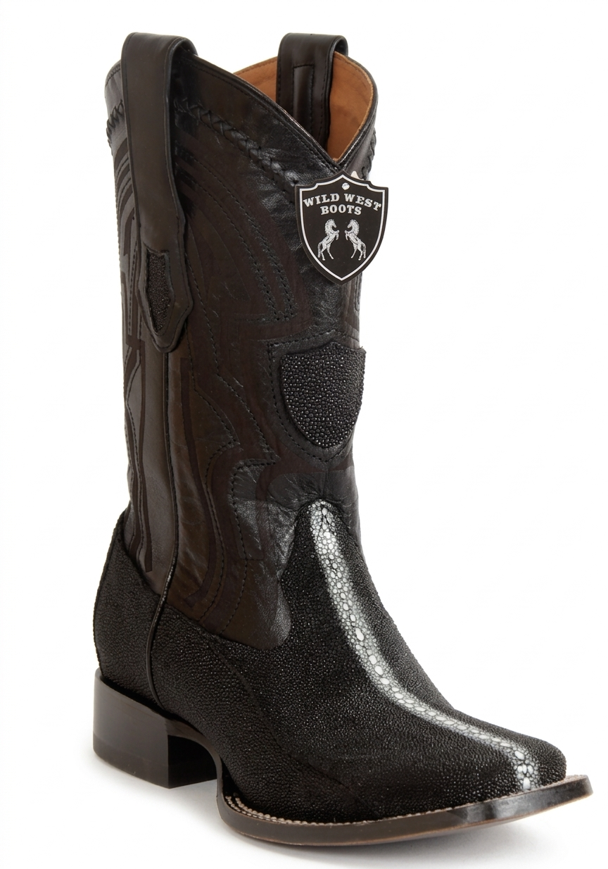 Wild West Men's Stingray H824L Ranch Toe Western Boots