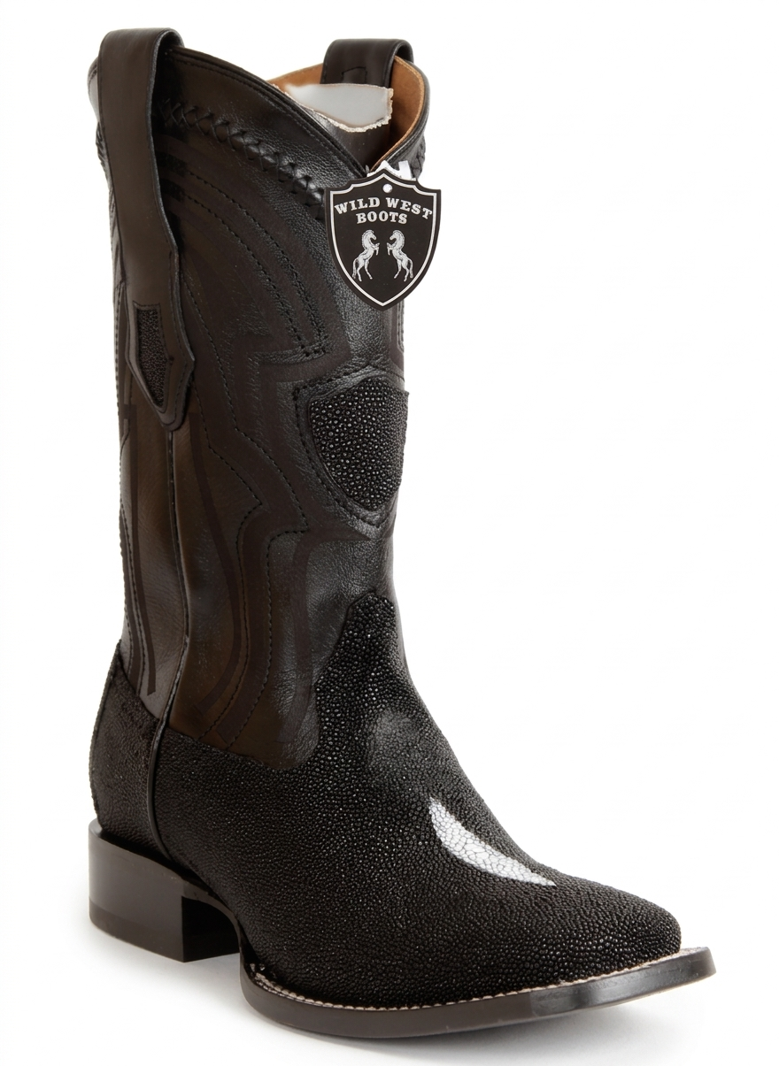 Wild West Men's Stingray H824L Ranch Toe Western Boots