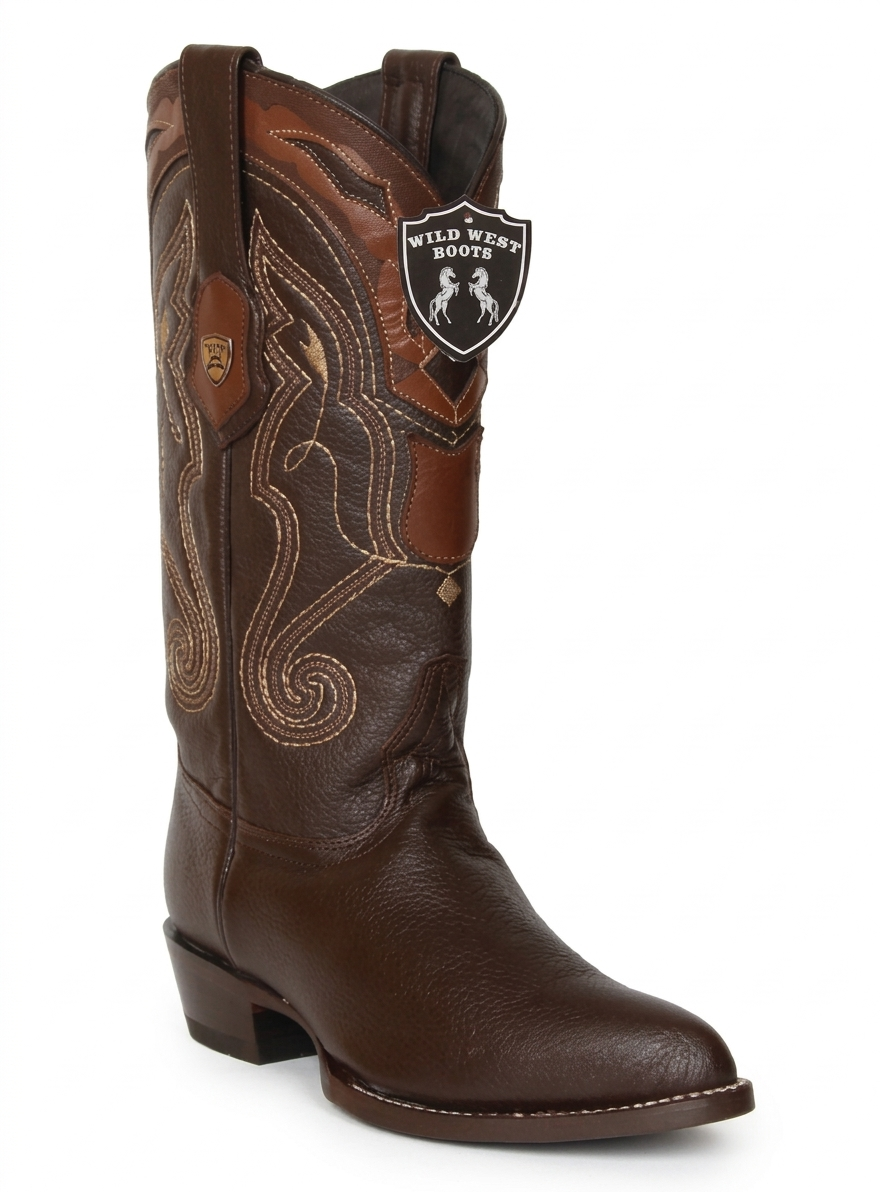 Wild West Men's H99J Ultra-Soft Genuine Deerskin J Toe Western Boots