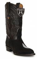 Wild West Men's H99J Exotic Stingray J Toe Western Boots - Rowstone & Single Stone