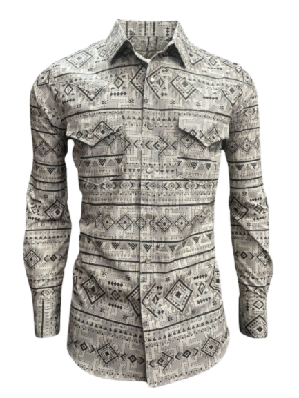 Lamasini Men's Western Aztec Print Shirt - LAM2023