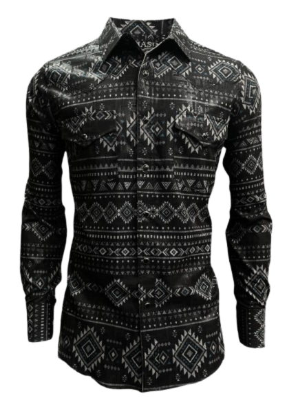 Lamasini Men's Western Aztec Print Shirt - LAM2023