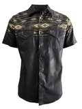 Camisa de Hombre Lamasini Premium Western Azteca con Botones- LAM2025