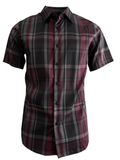 Lamasini Men's Modern Fit Plaid Shirt - Multiple Colors & Sleeve Lengths- LAM2027