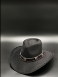 Suede Western Cowboy Hat with Decorative Band