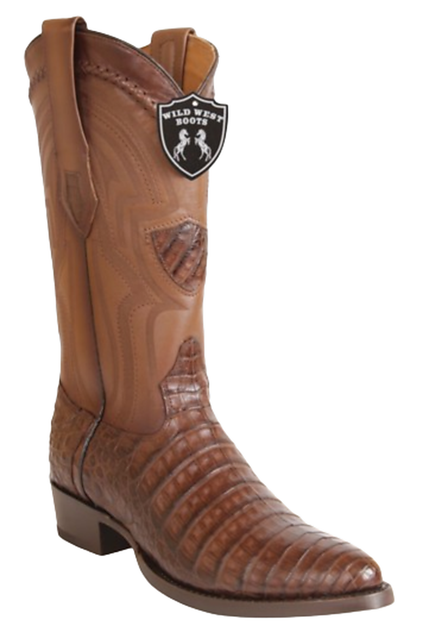 Botas Western para Hombre de Caimán Belly H65L con Punta Redonda